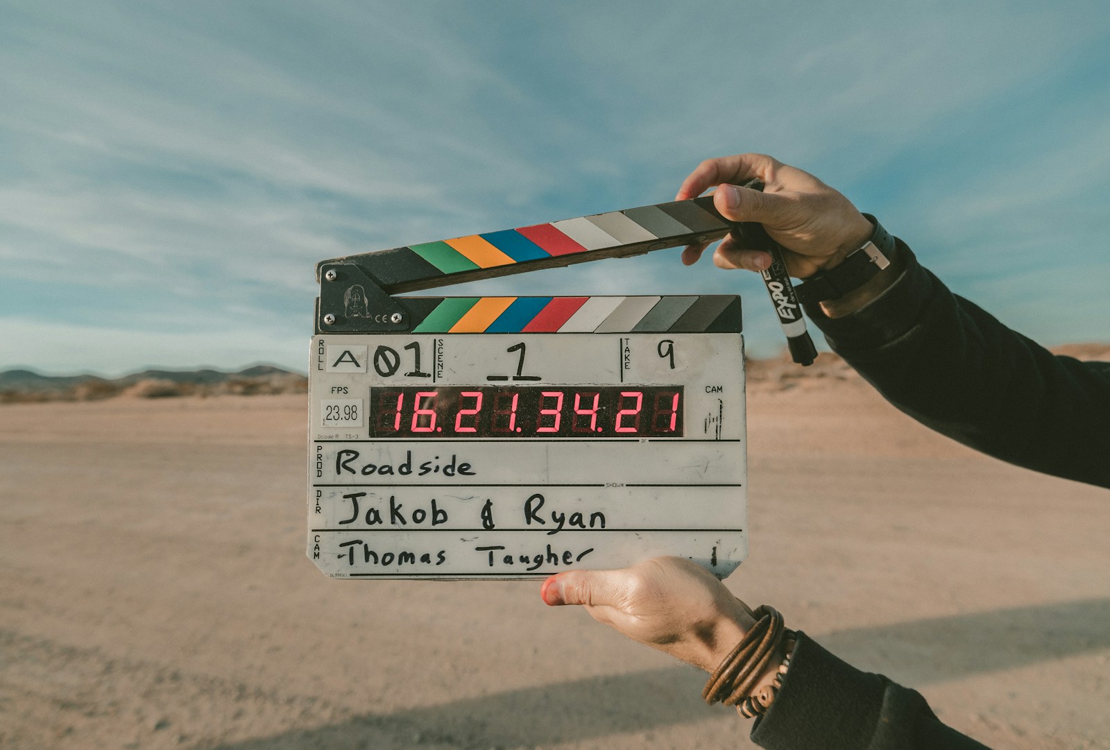 Film crew working together on a small production